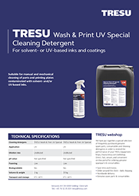 2023_2_TRESU_Wash & Print UV Special Cleaning Detergent_Datablad
