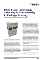 TRESU flexo drying as key to sustainability